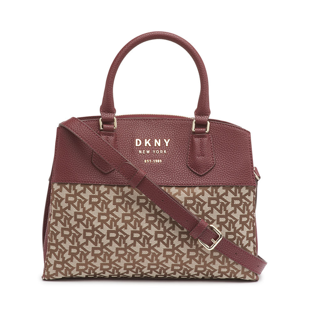 HANDBAG NOHO TRPLE COMPT SAT – DKNY DKNY CLARA CHAIN CROSSBODY PEBBLE Axelremsväska black