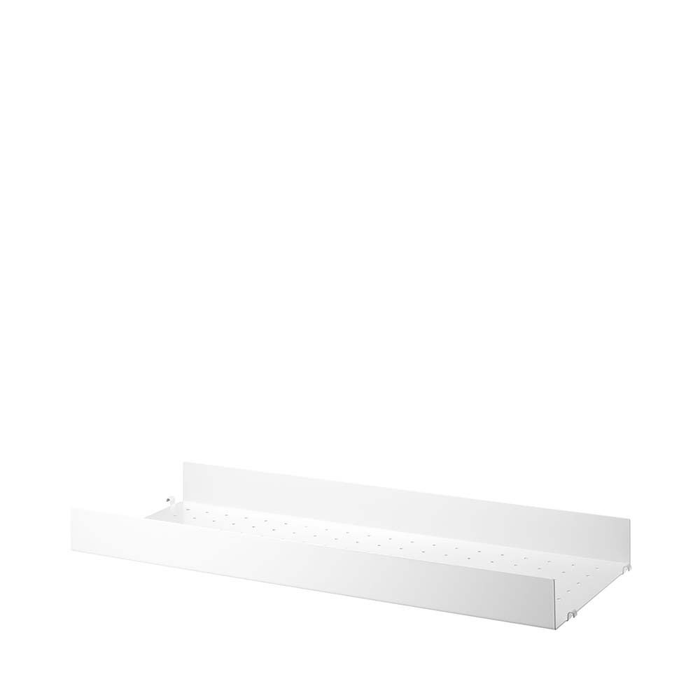 metallhyllplan hög kant b78 x d30 cm