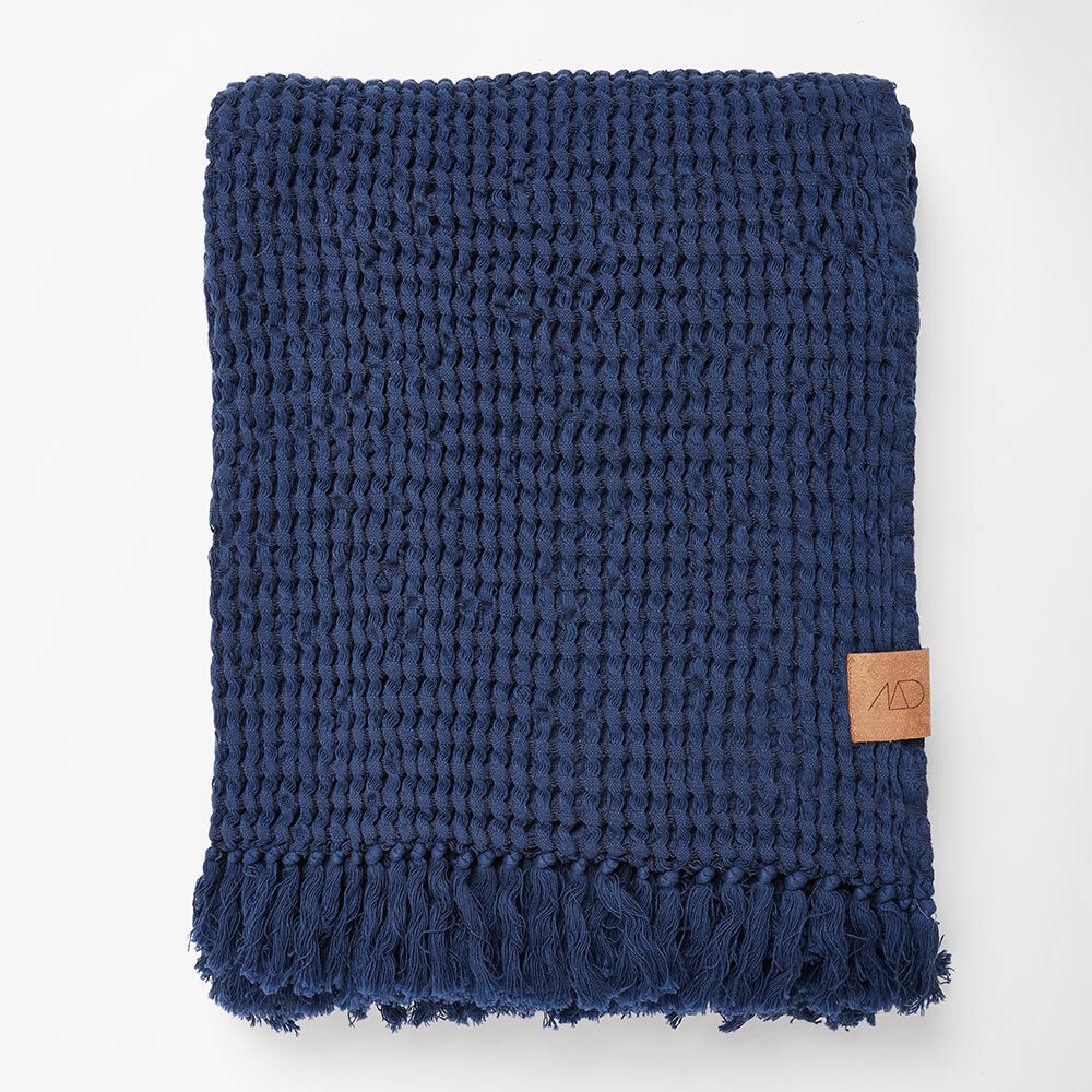 Pläd Cubic 120×170 cm midnight blue