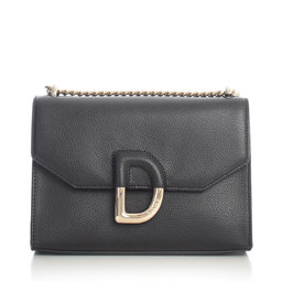 HANDBAG VON FLP SHOULDR – DKNY DKNY CLARA CHAIN CROSSBODY PEBBLE Axelremsväska black