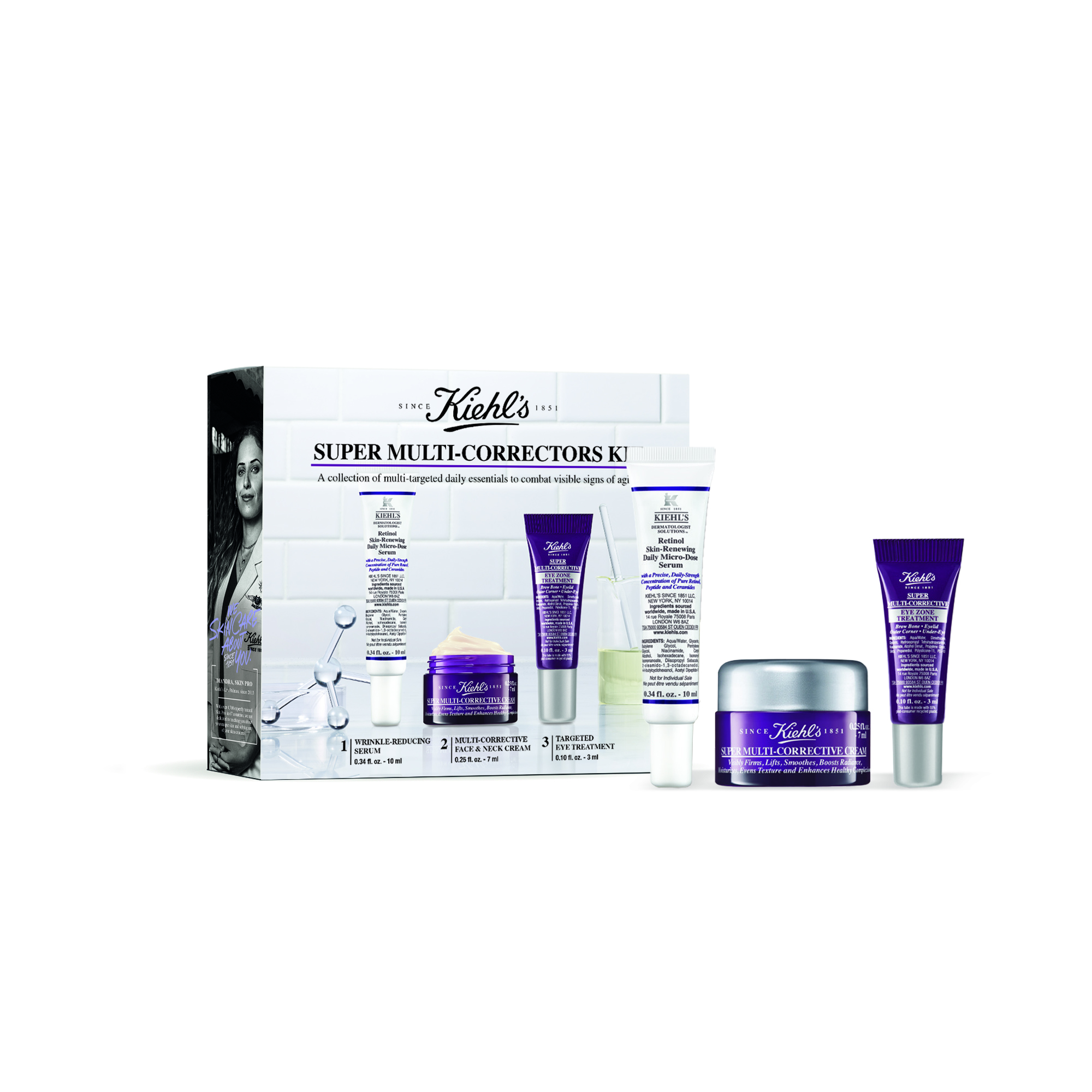 Handla två produkter från Kiehls och få en Super Multi-correctors Kit på köpet.