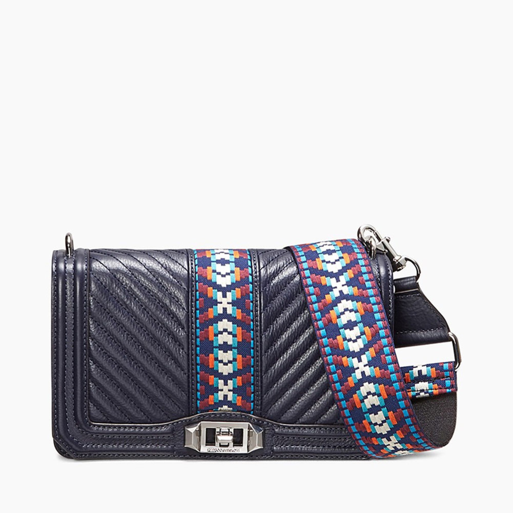 Jacquard Love Crossbody With Guitar Strap, blå Jacquard Love Crossbody With Guitar Strap, blå
