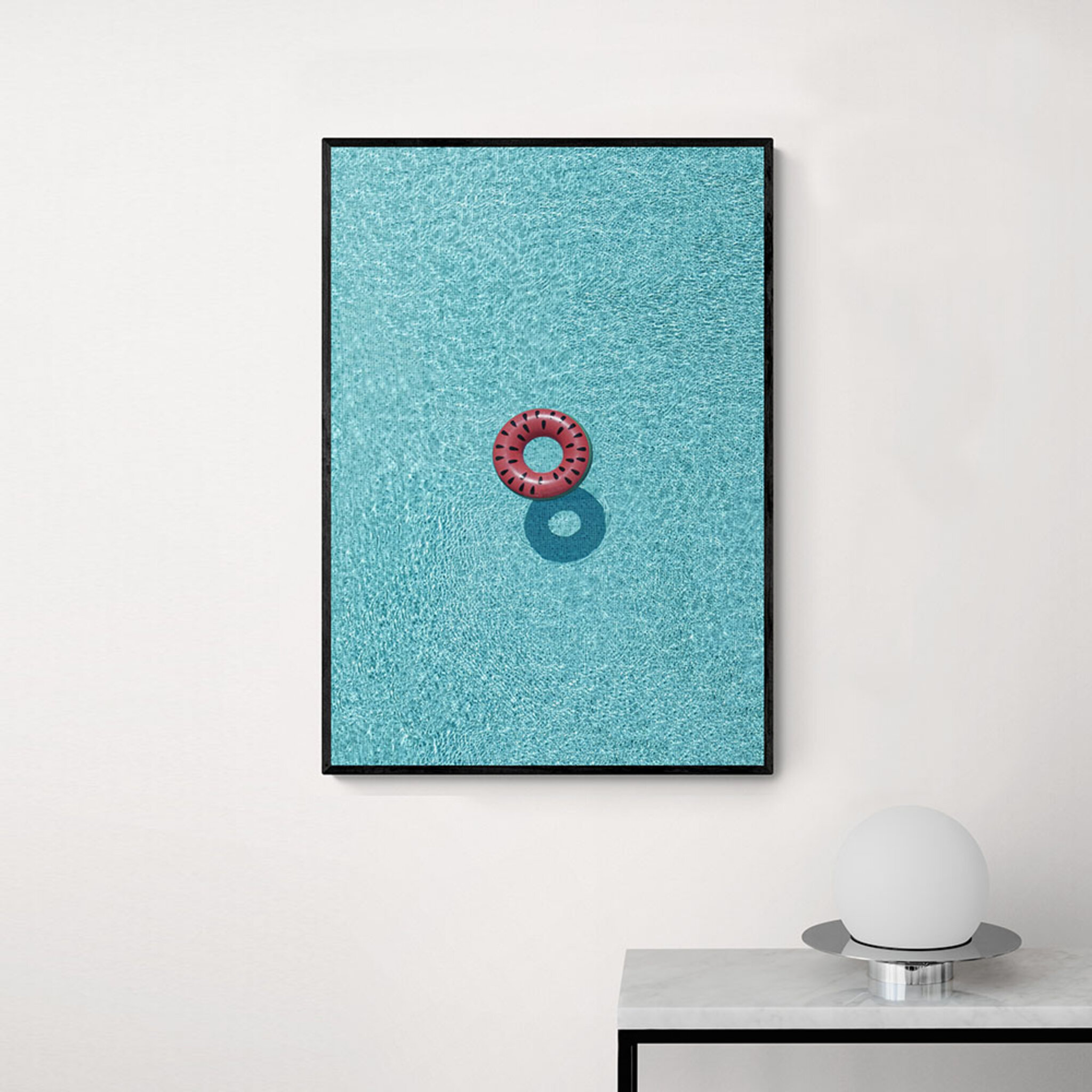 Poster Minimalistisk Simbassäng, 50x70 cm