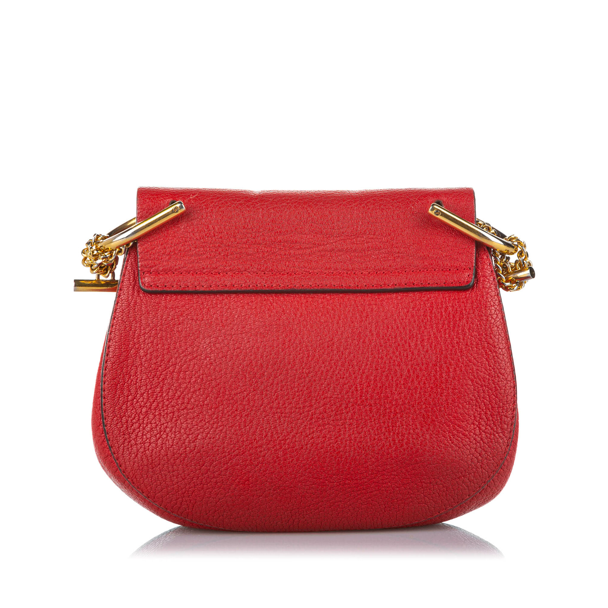Chloe Drew Leather Crossbody Bag, red