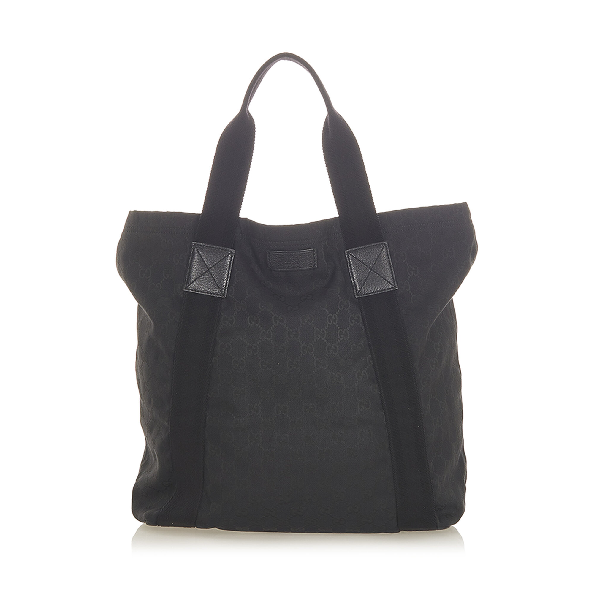 Gucci Gg Canvas Web Tote Bag, black