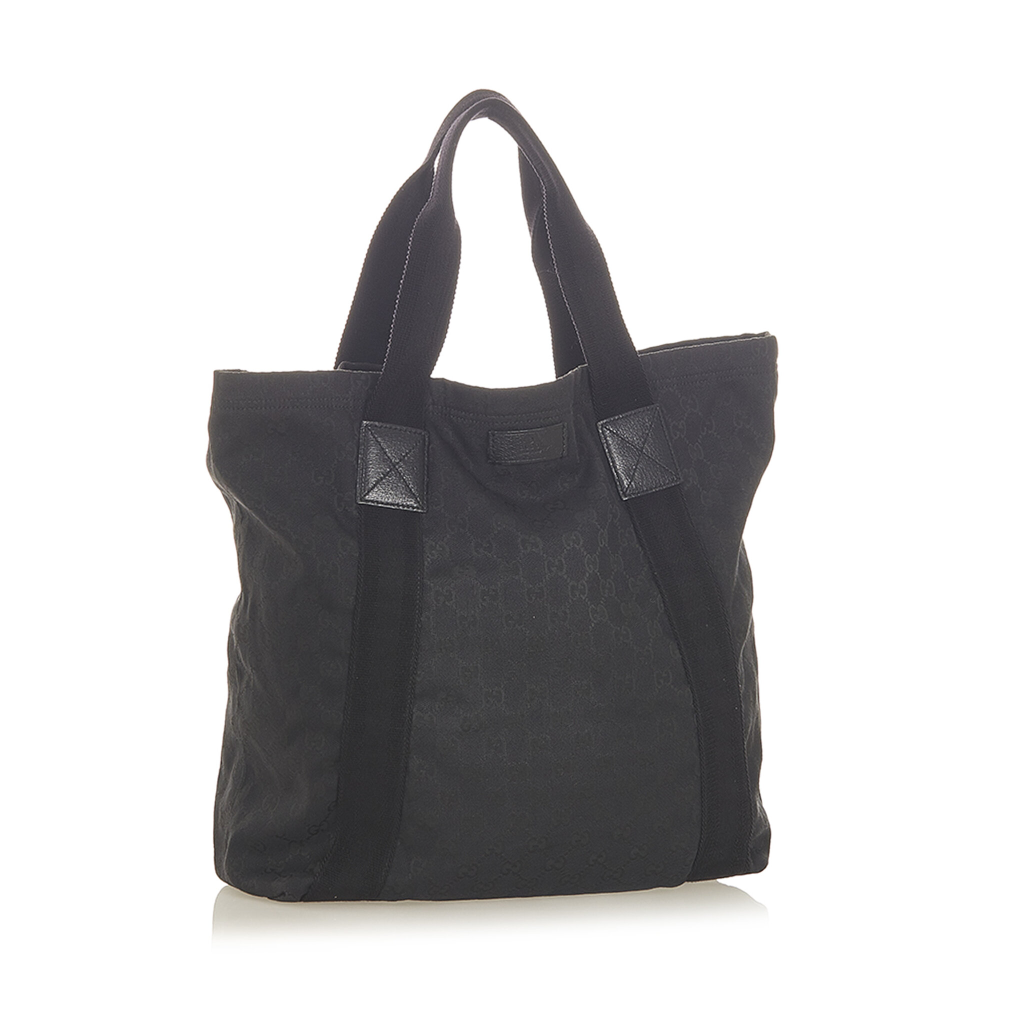 Gucci Gg Canvas Web Tote Bag, black