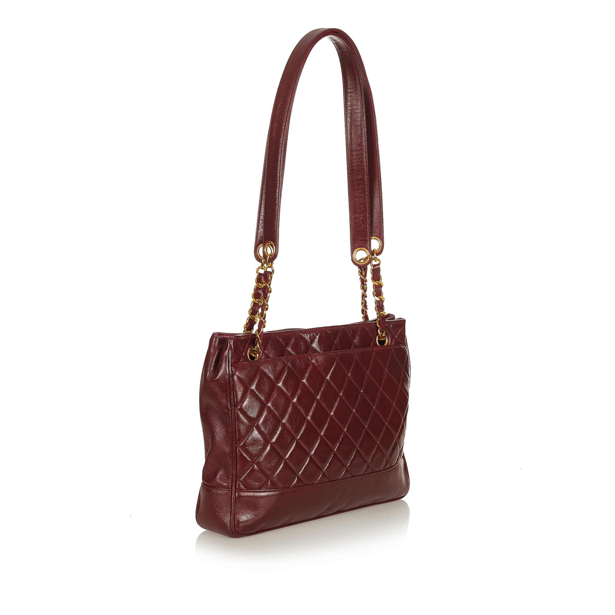 Chanel Matelasse Lambskin Leather Shoulder Bag, ONESIZE, bordeaux
