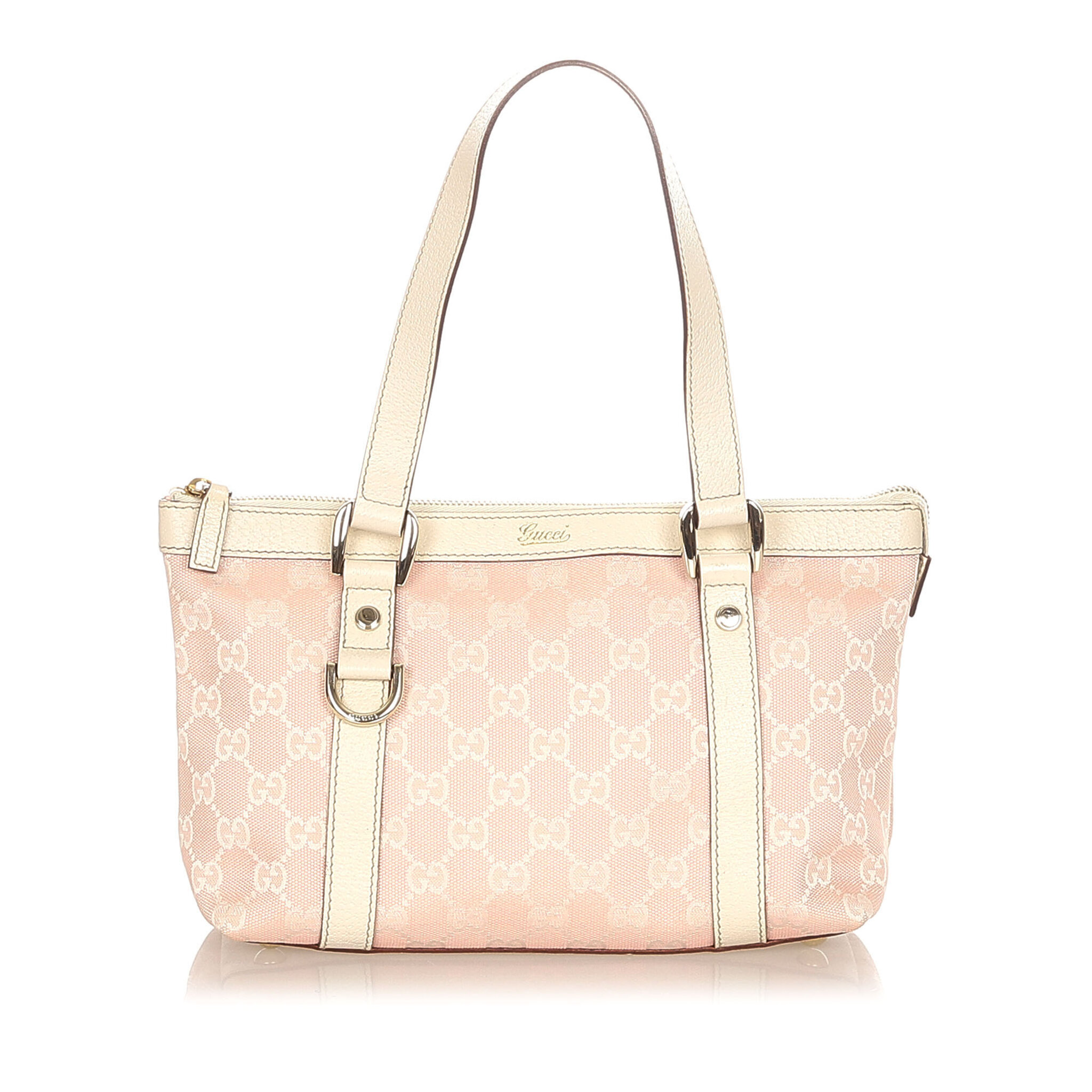 Gucci Gg Canvas Abbey Tote Bag, pink