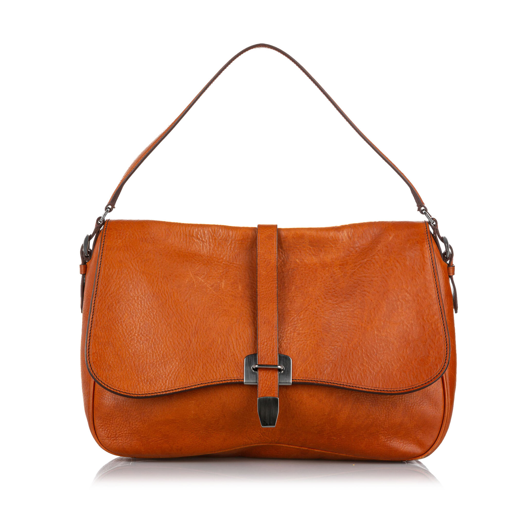Prada Leather Shoulder Bag, brown
