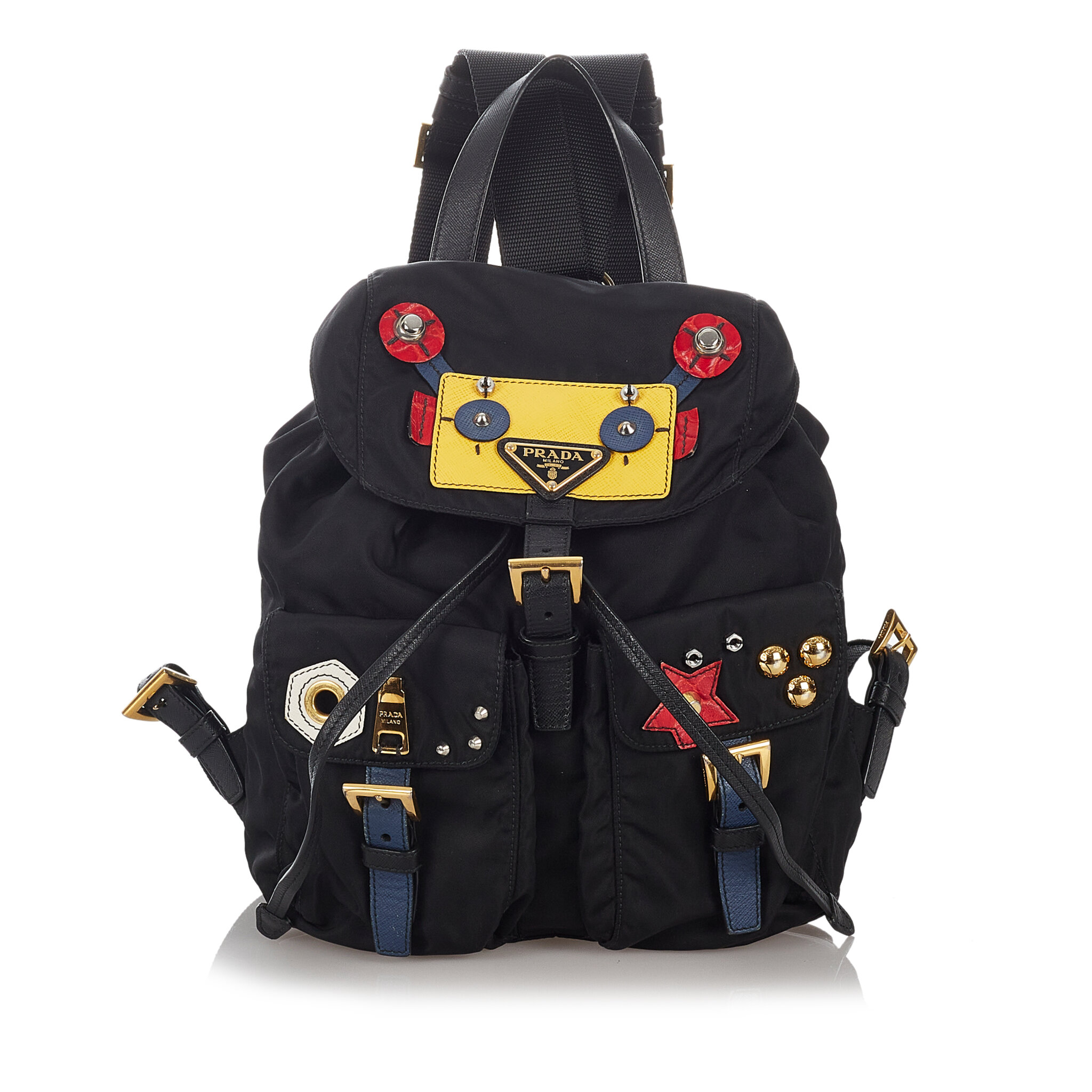 Prada Tessuto Robot Backpack, ONESIZE, black