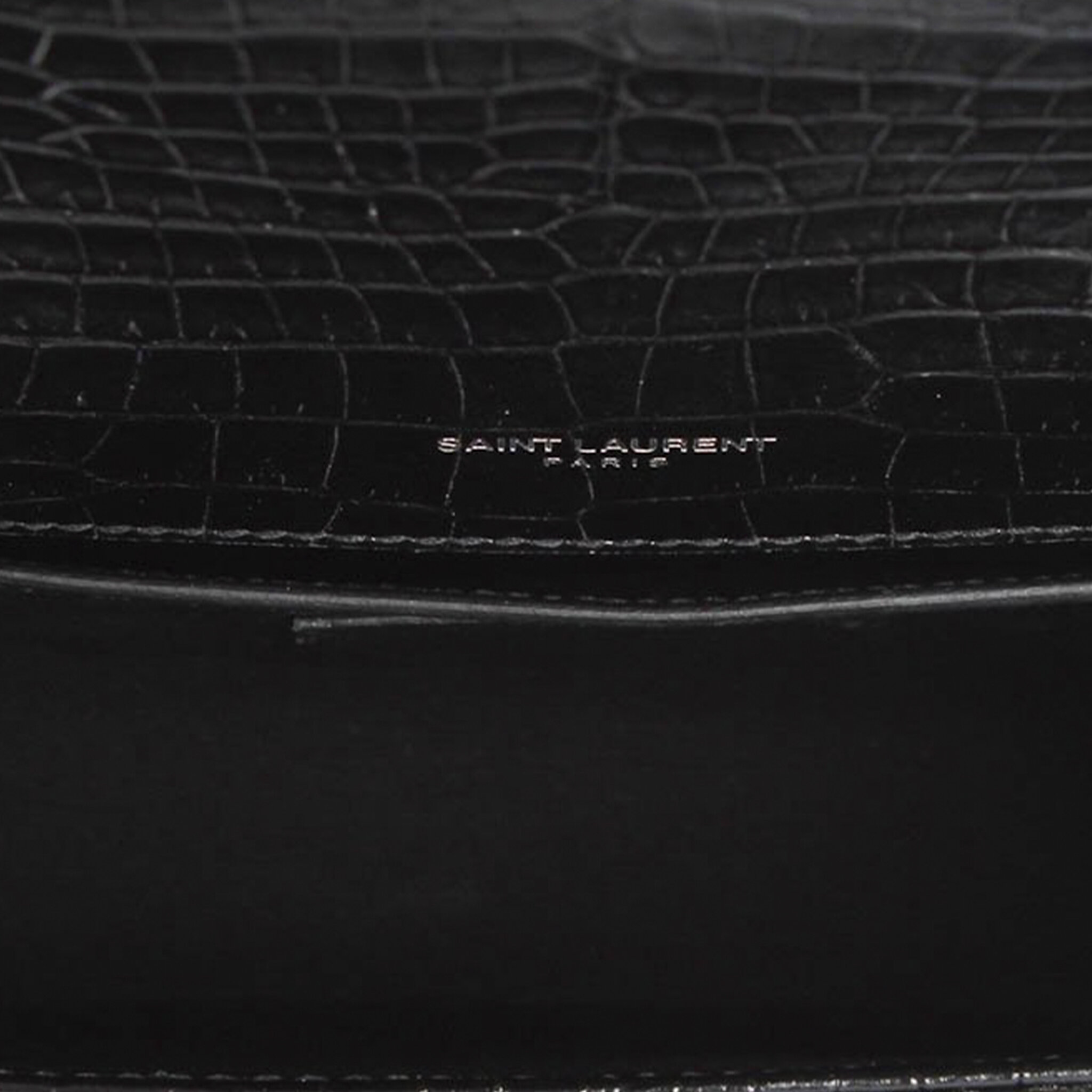 Ysl Kate Embossed Leather Crossbody Bag, ONESIZE, black