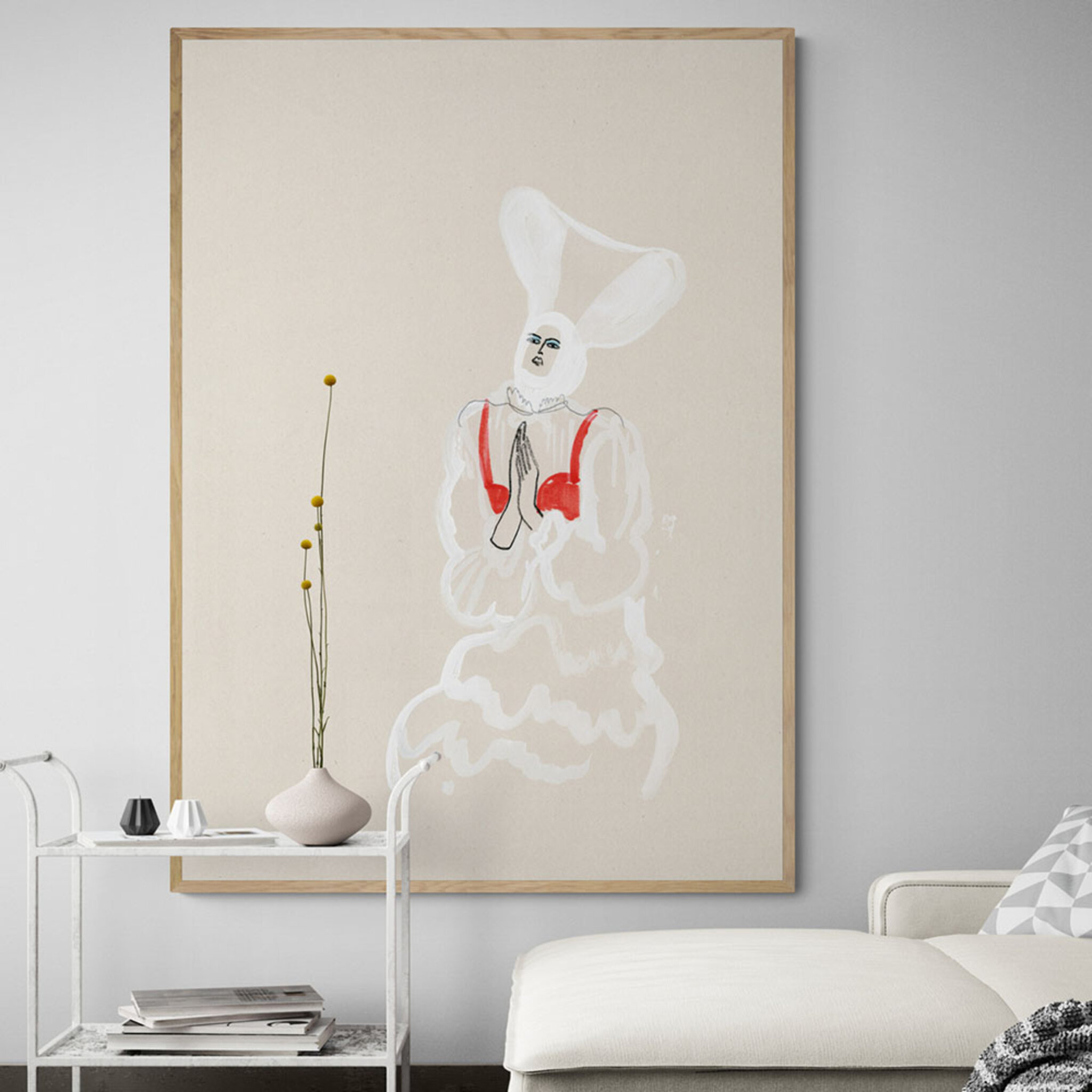 Poster Kaninen Ber, 21x30 cm