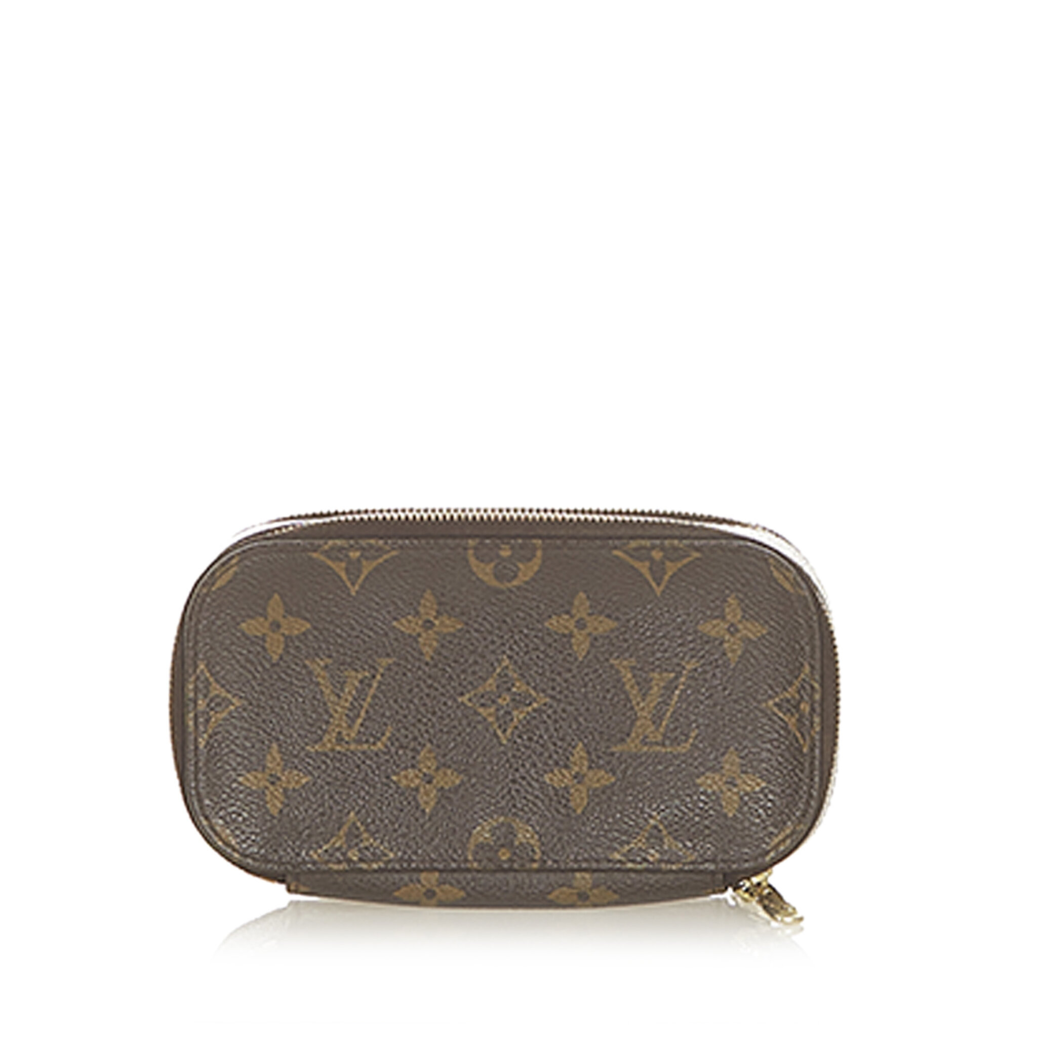 Louis Vuitton Monogram Trousse Blush Pm, brown