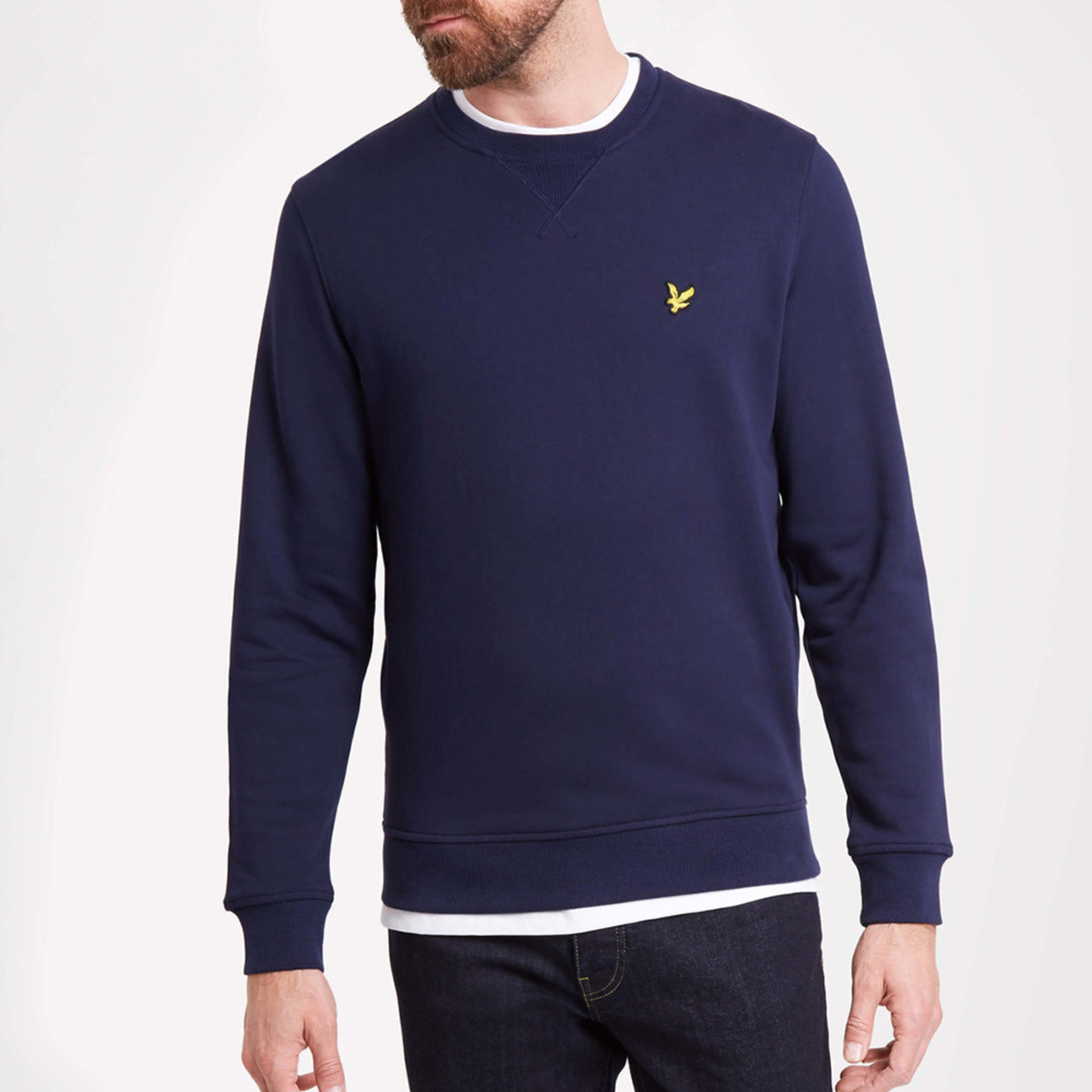 Collegetröja, C neck, marinblå Collegetröja, C neck, marinblå
