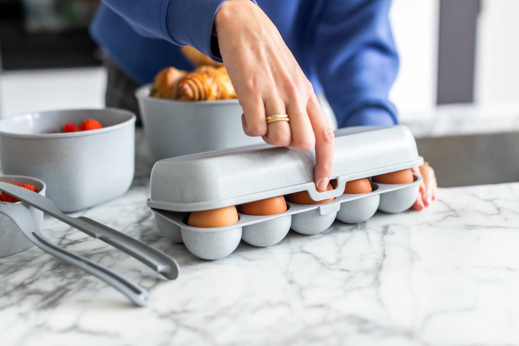 Eggs To Go Äggkartong För 10 Ägg, cooton white