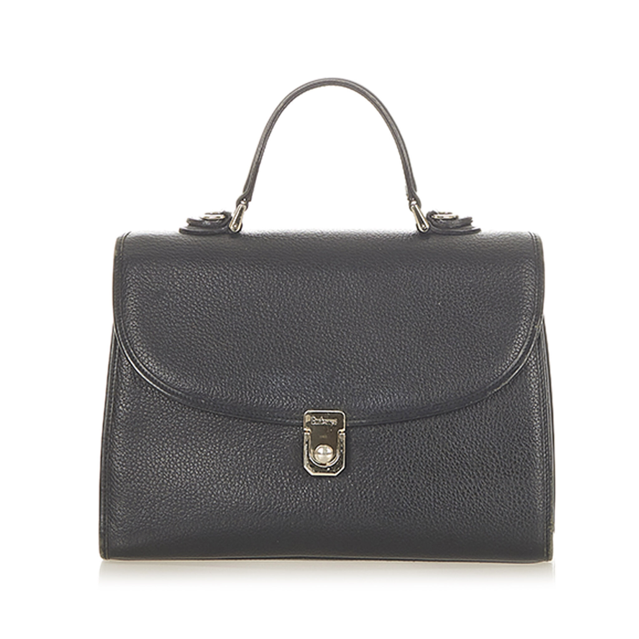 Burberry Leather Handbag, black