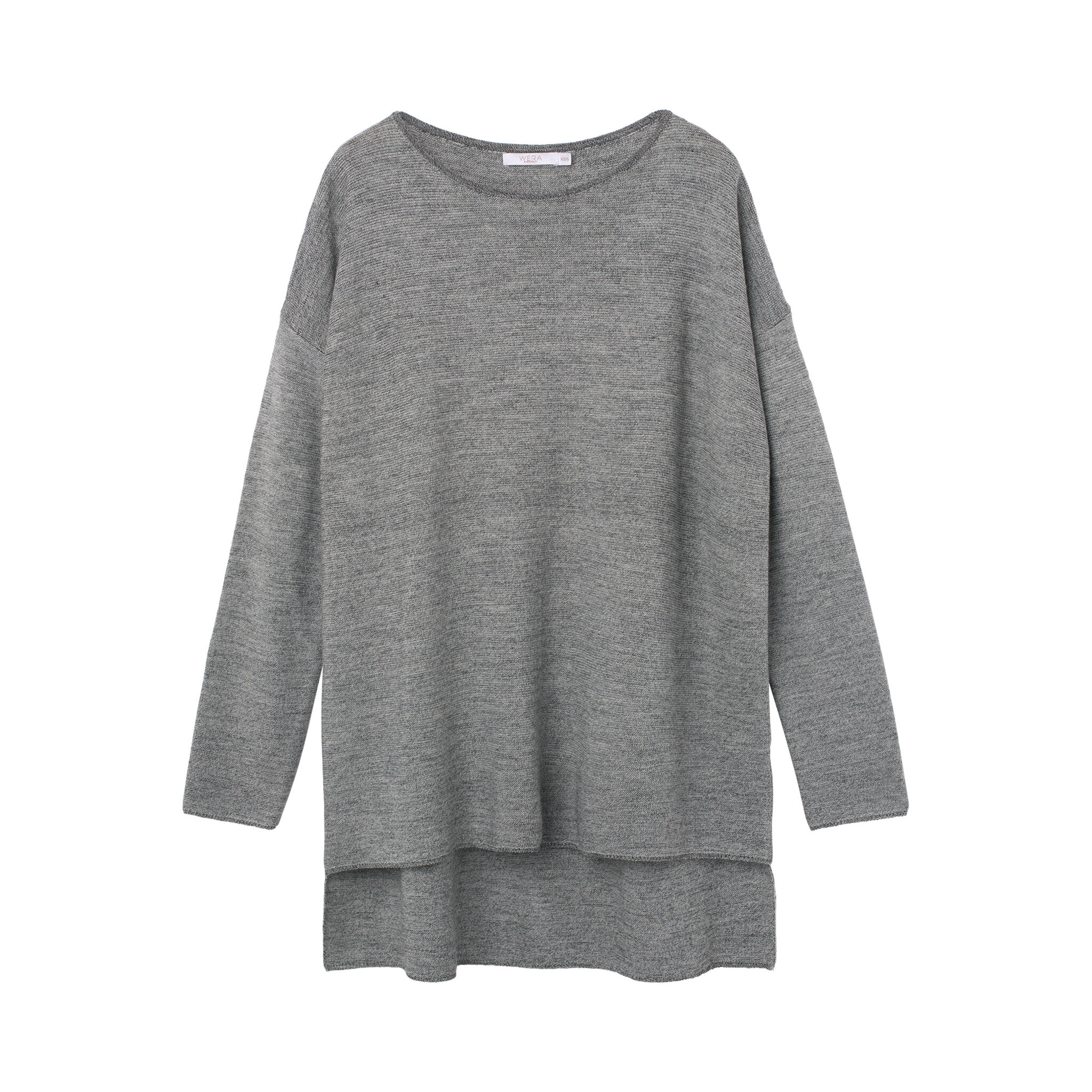 Tröja i ullmix, light grey mel Tröja i ullmix, light grey mel