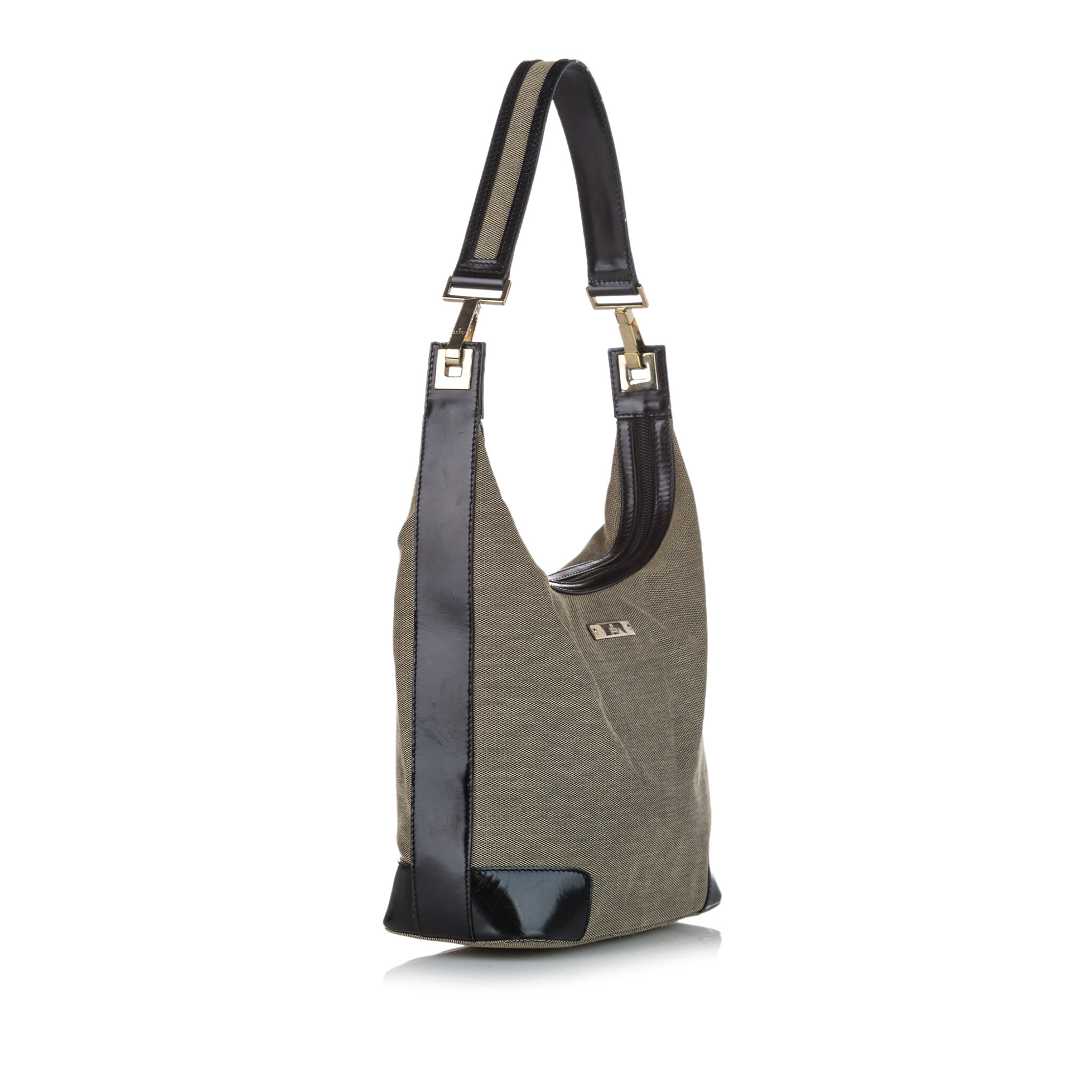 Gucci Canvas Web Shoulder Bag, ONESIZE, beige