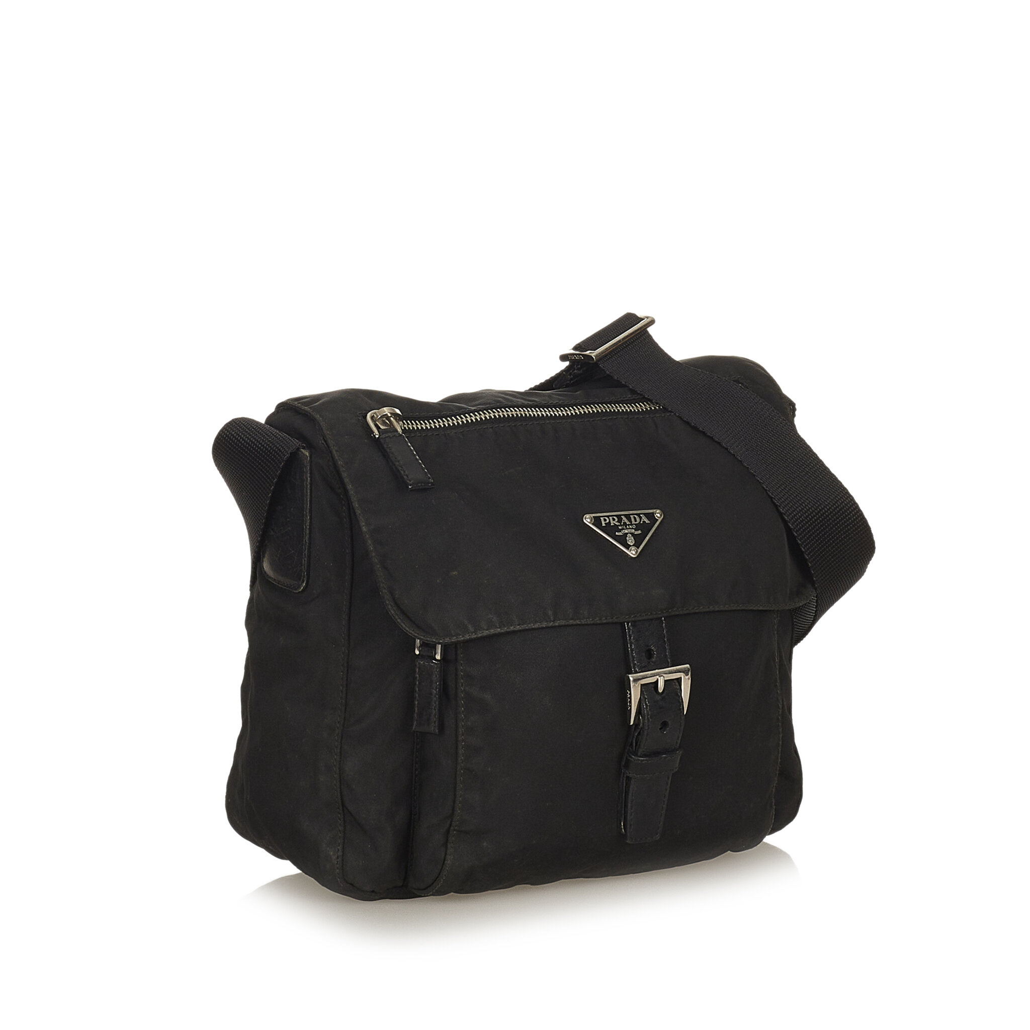 Prada Tessuto Crossbody Bag, ONESIZE, black