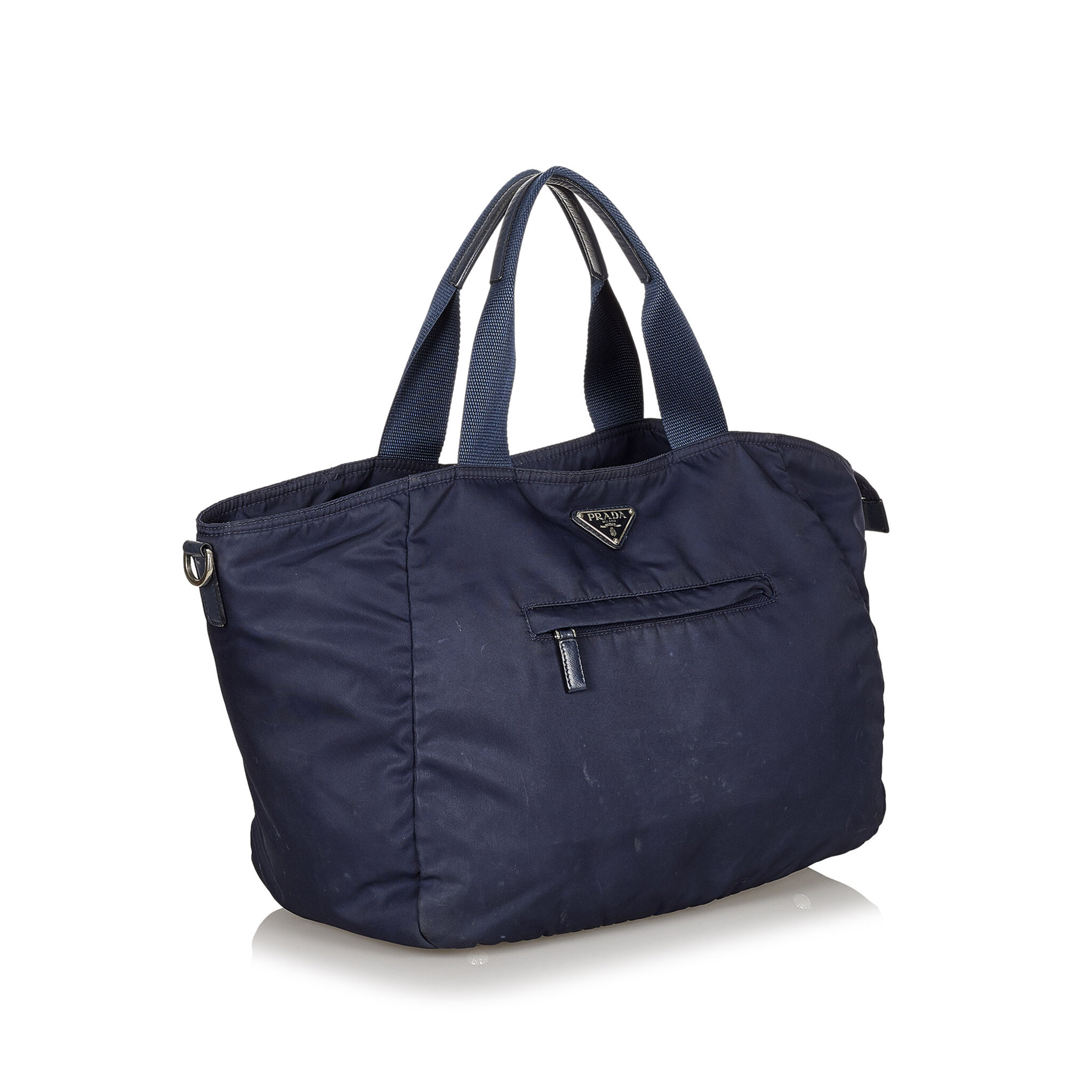 Prada Tessuto Travel Bag, ONESIZE, midnight blue