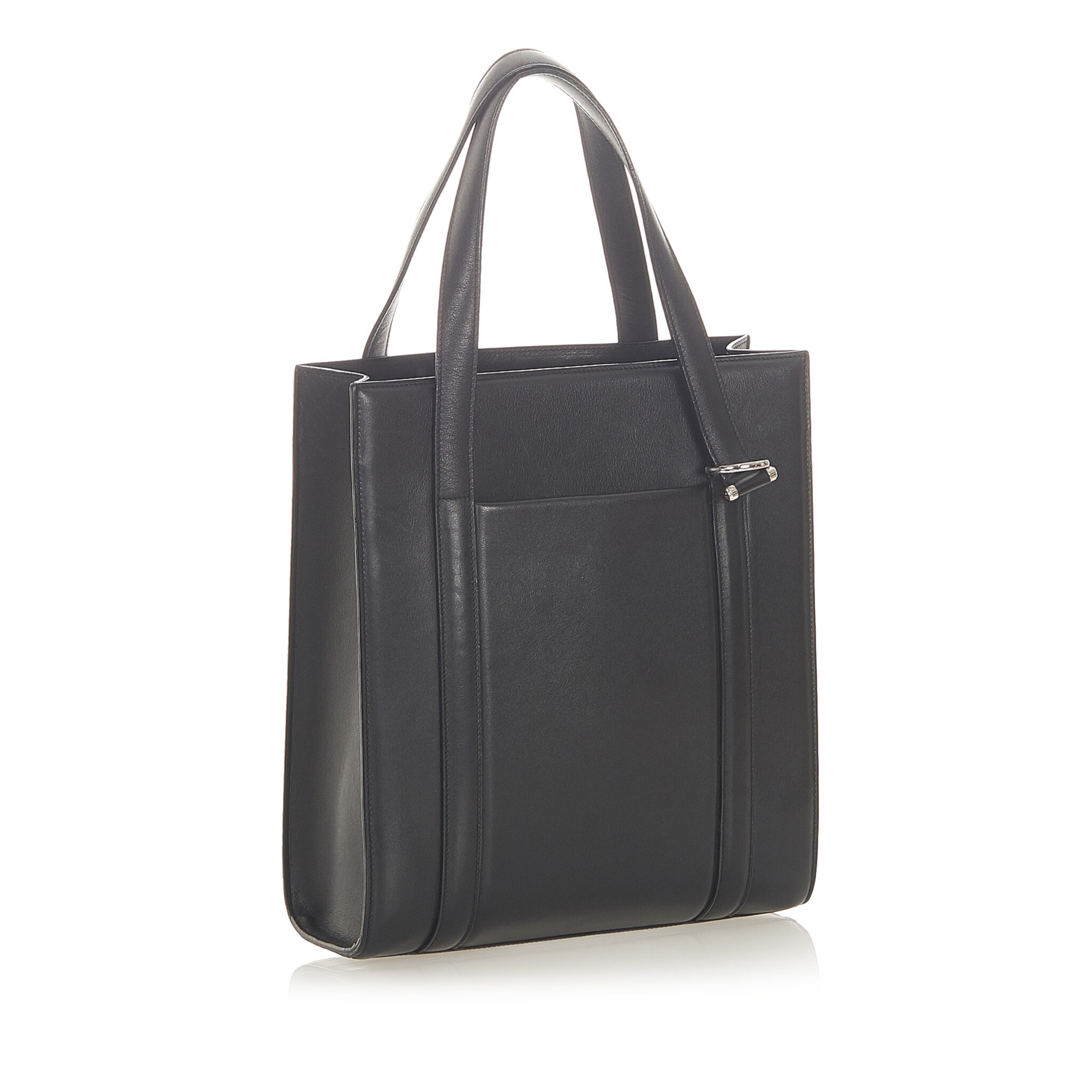Cartier Leather Tote Bag, black