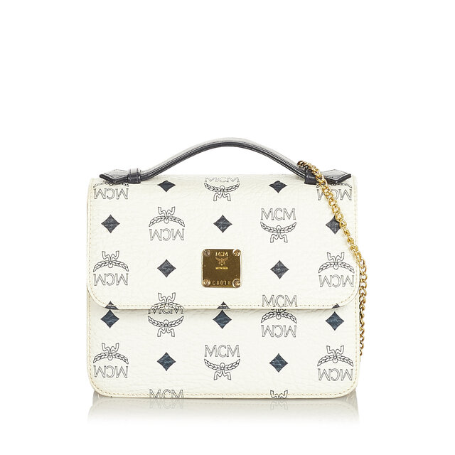 Mcm Visetos Leather Satchel