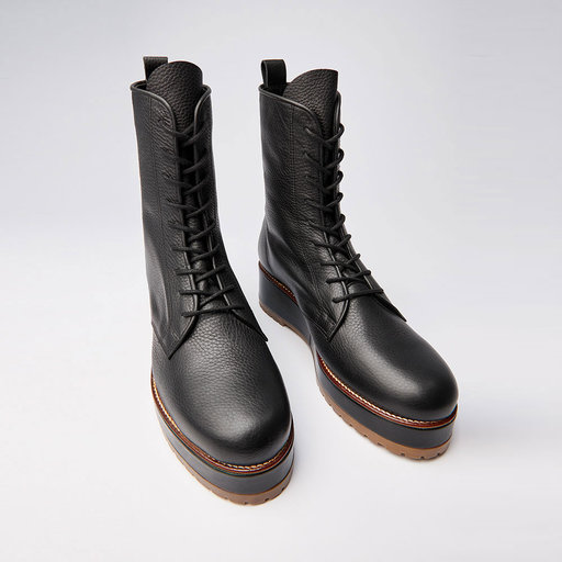 Rugged Boot Grained Black Stövlar & boots Köp online på Stövlett från Reschia till dam.