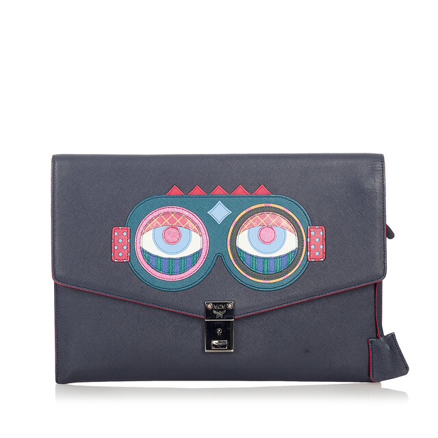Mcm Leather Clutch Bag