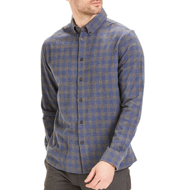 Larch Regular Fit Button Down Collar Checked Shirt