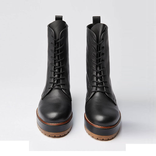 Rugged Boot Grained Black Stövlar & boots Köp online på Stövlett från Reschia till dam.