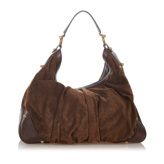 Gucci Jockey Suede Hobo Bag