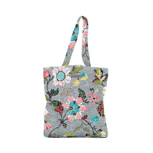 Flower Linen Shopper