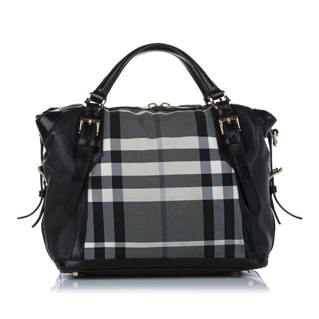 Burberry Beat Check Ellers Nylon Satchel