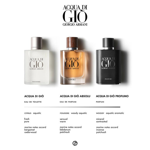 acqua di gio absolu eau de parfum spray giorgio armani