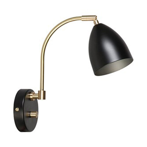 Vägglampa Deluxe, svartmässing Vägglampa Deluxe, svartmässing