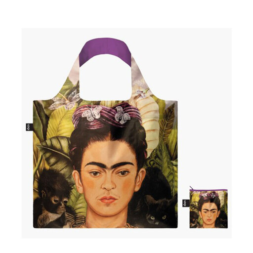 Frida Kahlo Self Portrait With Hummingbird Recycled Bag