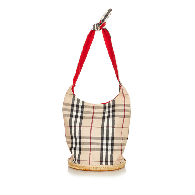Burberry House Check Canvas Bucket Bag