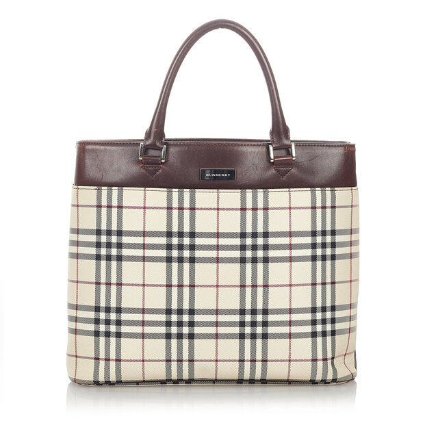 Burberry House Check Canvas Tote Bag