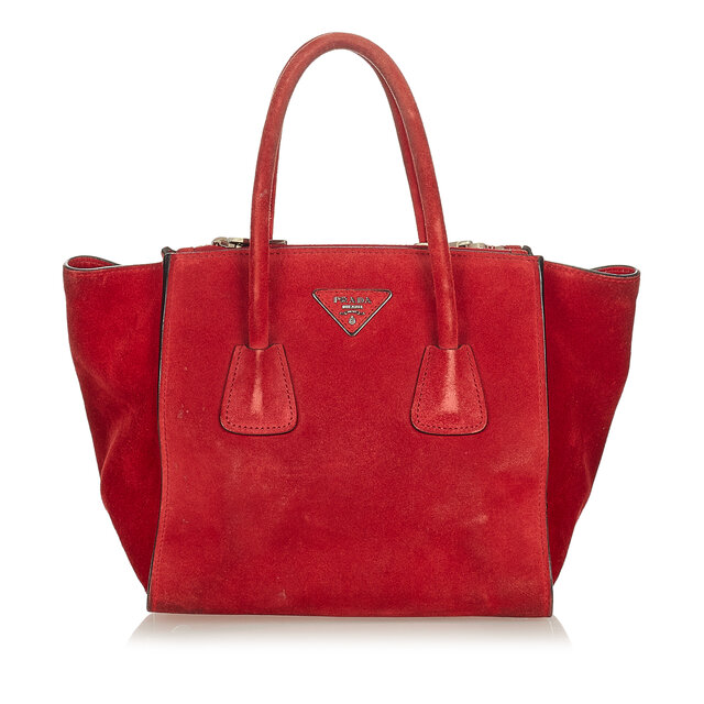 Prada Twin Pocket Suede Handbag