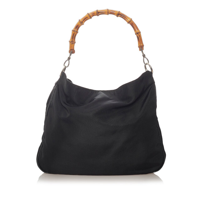 Gucci Bamboo Nylon Shoulder Bag