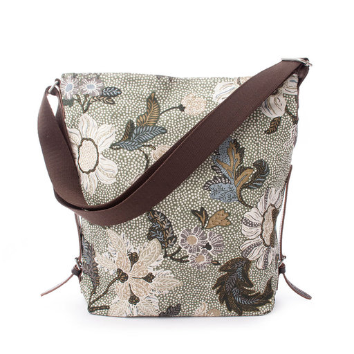 Flower Linen Shoulder Bag