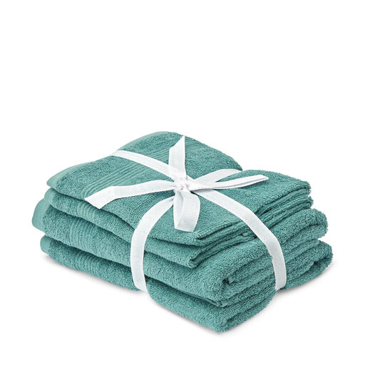 Handduksset, 4-pack, grön