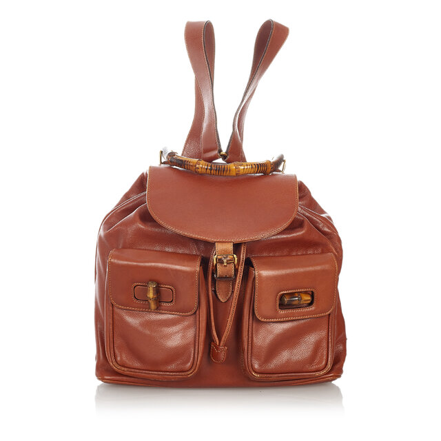 gucci leather backpack