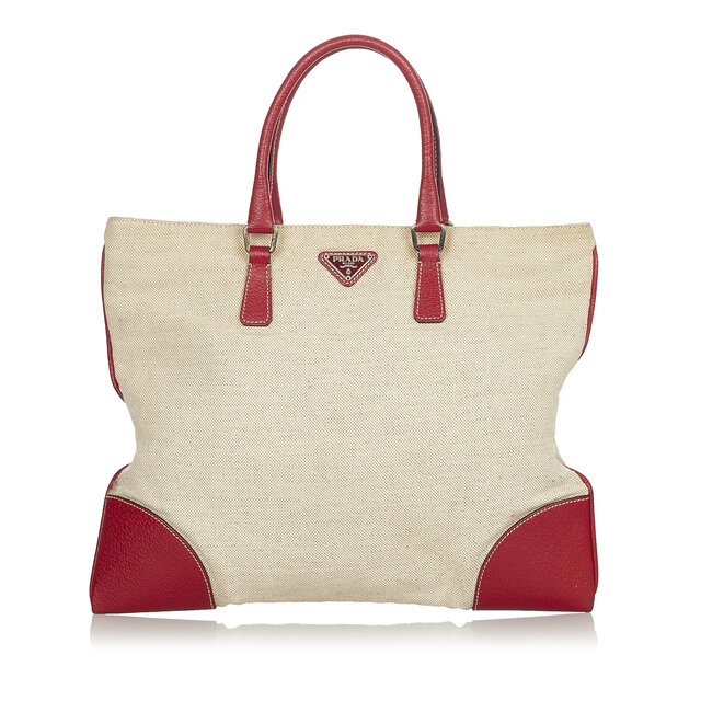 Prada Canvas Tote Bag