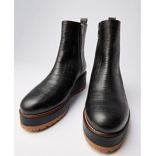 Rugged Zip Croco Blk, black Rugged Zip Croco Blk, black