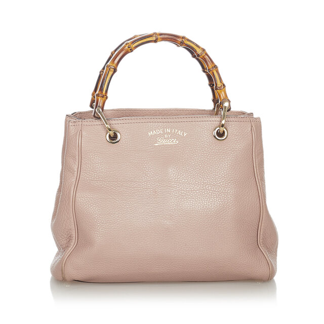 Gucci Bamboo Shopper Leather Satchel