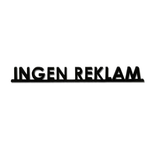 Skylt Ingen Reklam Inredningsdetaljer Kop Online Pa Ahlens Se