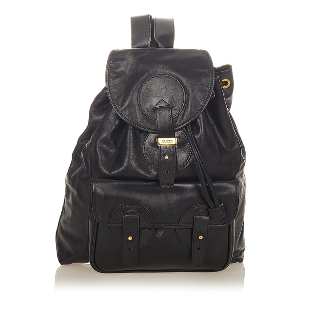 gucci leather backpack