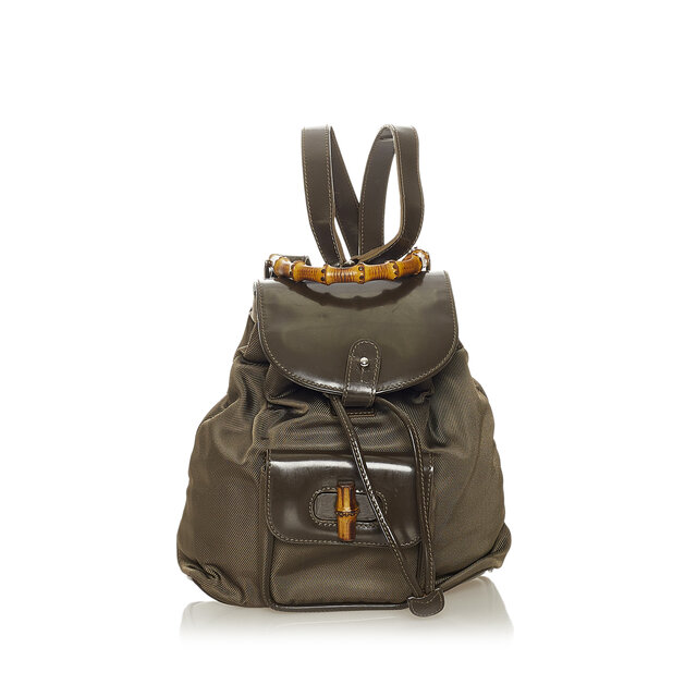 Gucci Bamboo Nylon Backpack