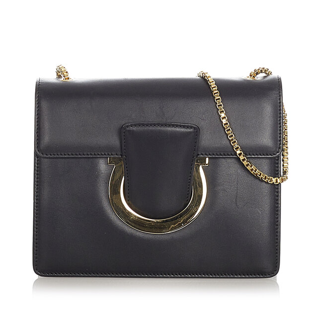 Ferragamo Gancini Thalia Leather Crossbody Bag